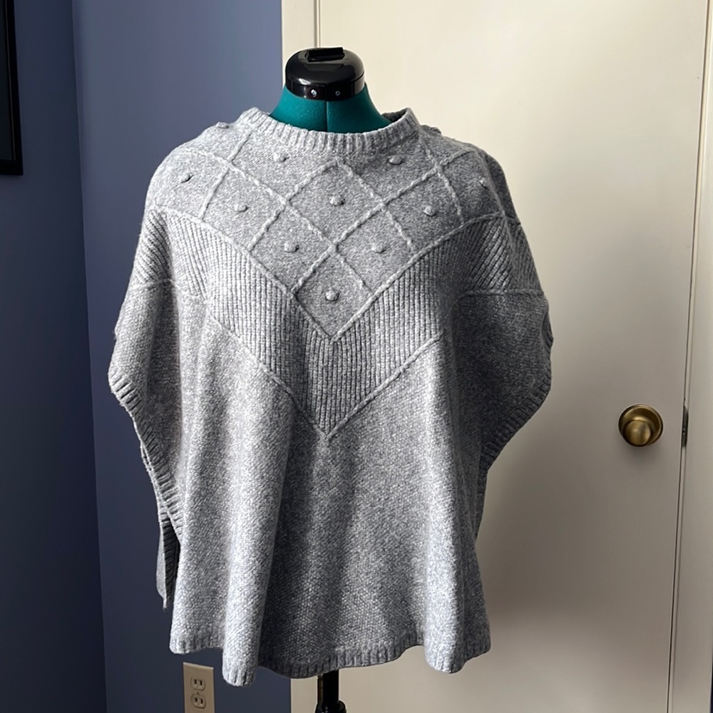 LOFT brand wool blend poncho